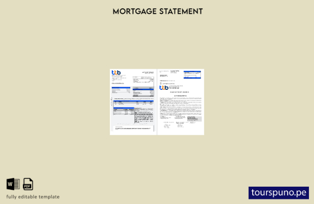 listo para imprimir el extracto de hipoteca del TMBThanachart Bank de Tailandia 
